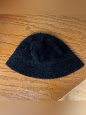 Urban Outfitters black fuzzy bucket hat